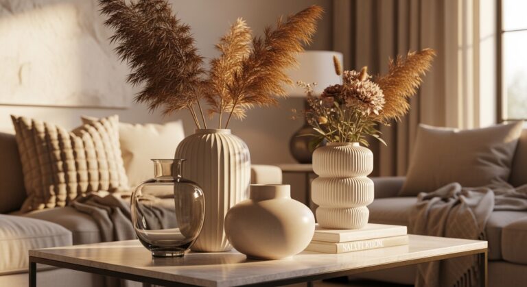 15 Elegant Home Decor Vases Set | Stylish Ceramic & Glass Flower Vases