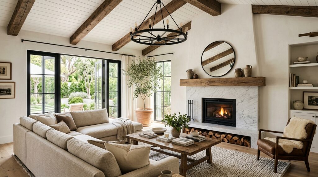Luxury modern farmhouse living room 202605111908