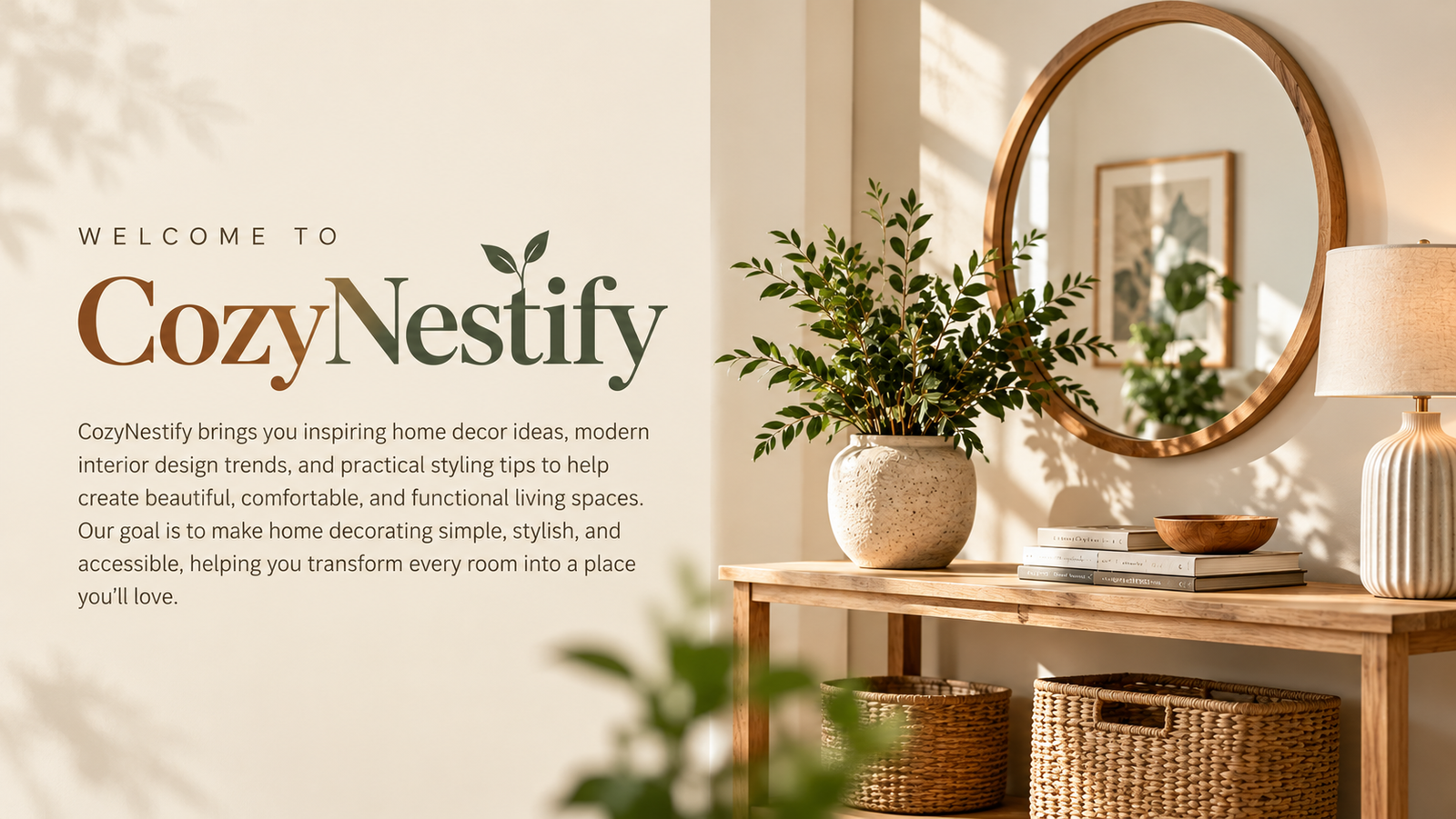 CozyNestify Warm Minimalist Home Styling